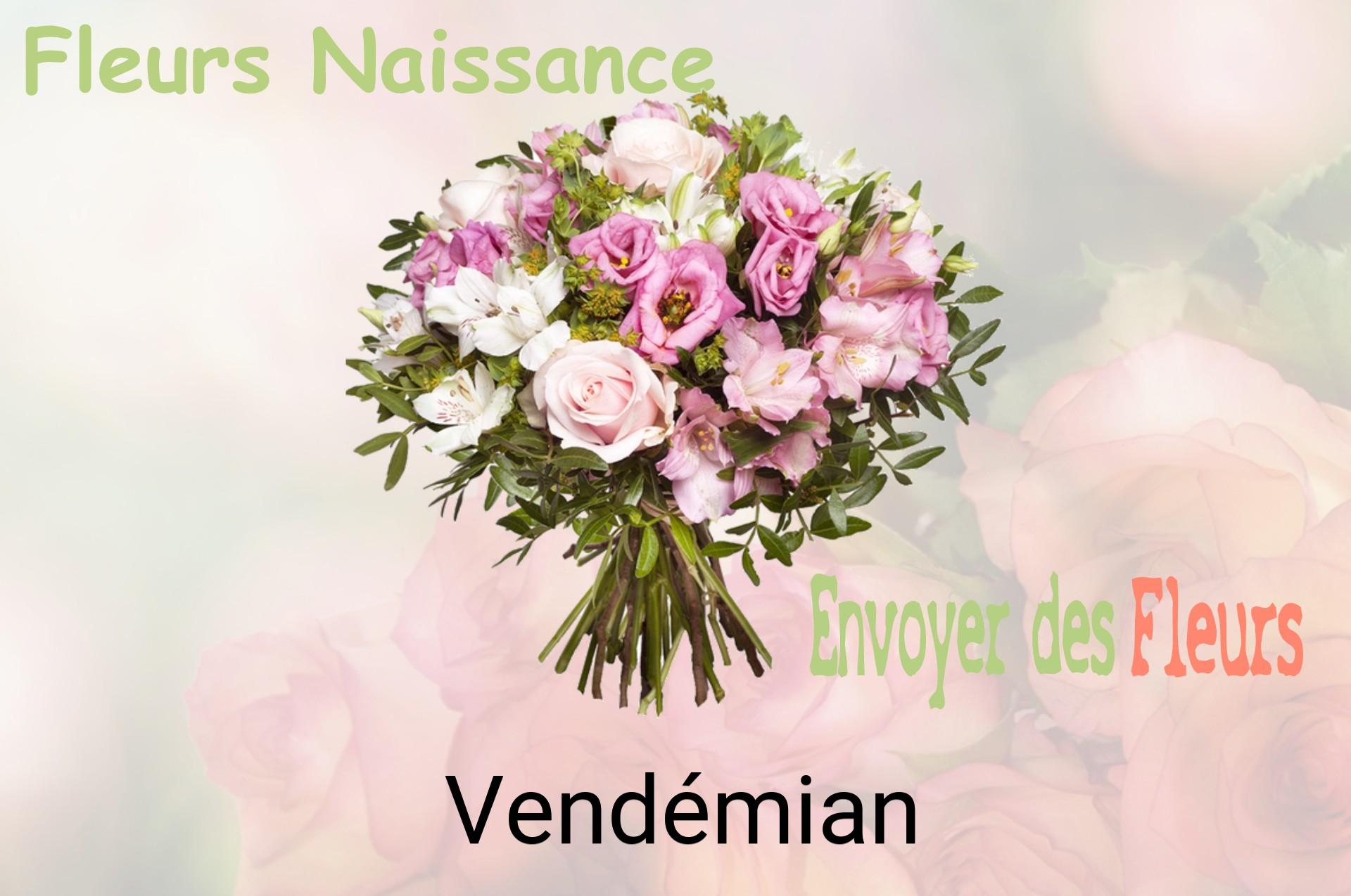 Bouquet de fleurs de naissance livré à Vendémian